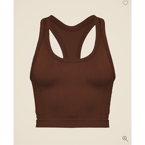 Alala Medium Brown Ribbed Racerback Performance Tank Top~NWT~ - Picture 1 of 6